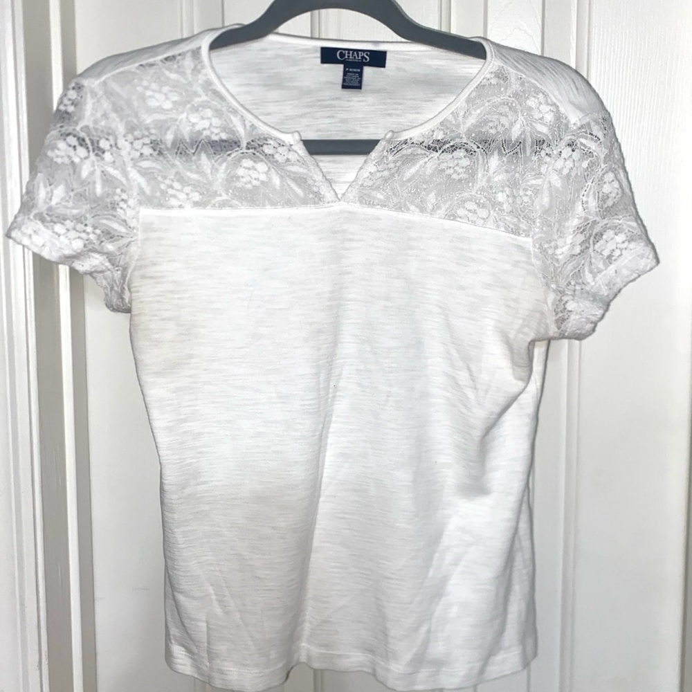 Chaps Medium White Top